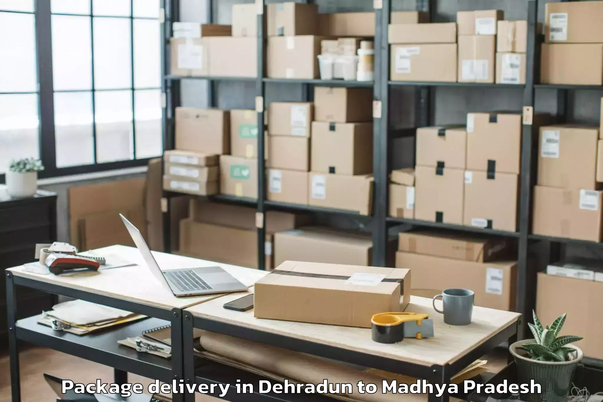 Quality Dehradun to Sanwer Package Delivery